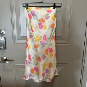 For Love And Lemons Floral Mini Dress Size XS Open Back Colorful Spring